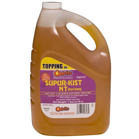Odells Supur Kist Nt Nt Buttery Flavored Popcorn Topping 1 Gallon