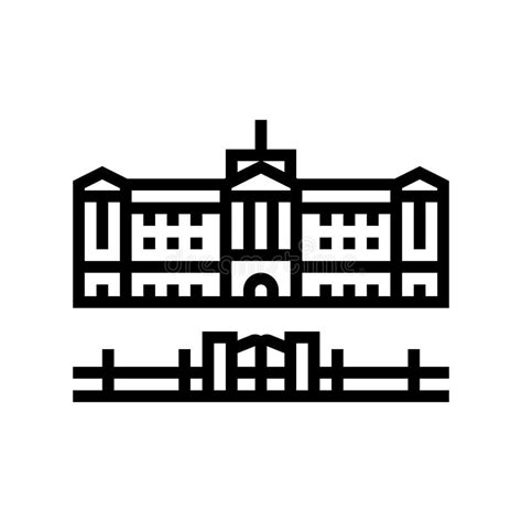 Illustration Vectorielle De Licône Du Palais De Buckingham