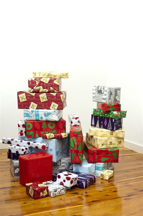 Free Stock Photo 8635 Stack of colourful Xmas presents and packages ...
