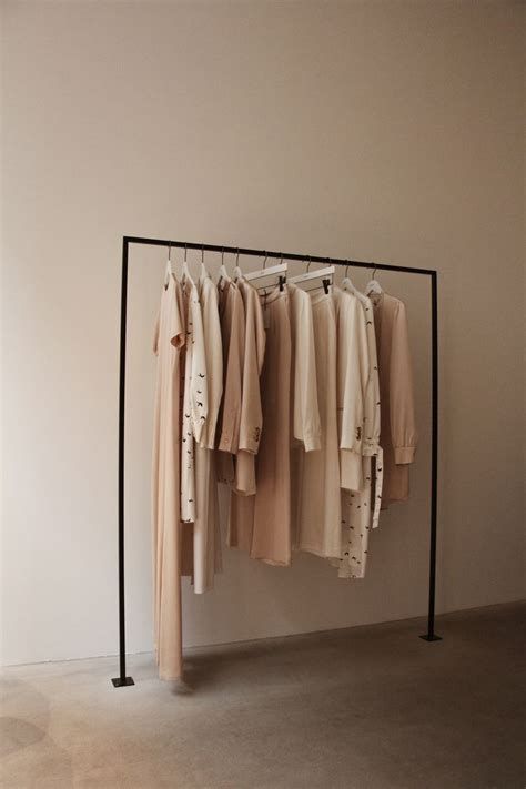 La Collection Clothing Store Interior Beige Aesthetic Clothing Rack
