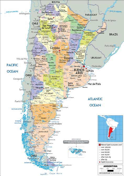 Political Map Of Argentina China Map Tourist Destinations