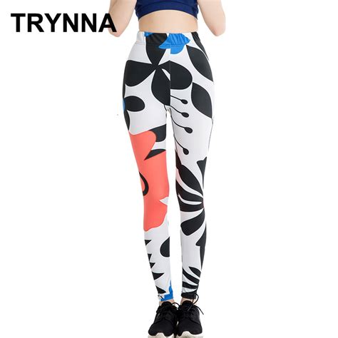 trynna women fitness stretch leggings geometry striped print comfortable soft leggings colors