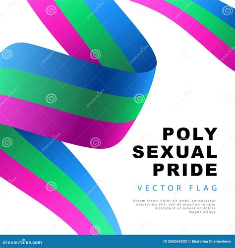 Cinta En Forma De Bandera De Orgullo Polisexual Identificaci N Sexual Un Colorido Logo De Una