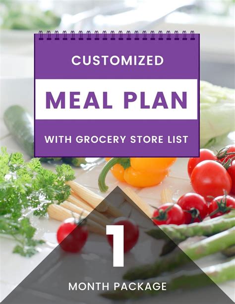 Customized Meal Plan With Grocery Store List Monthly Boss Ish Lifestyle