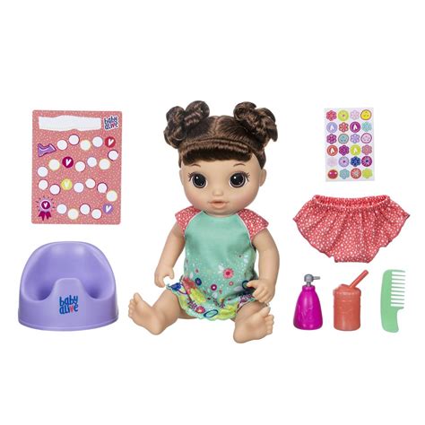 Baby Alive Potty Dance Talking Baby Doll Brown Curly Hair Walmart