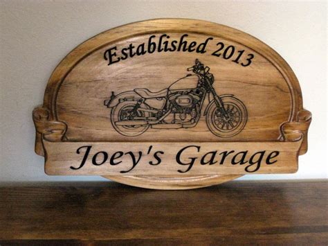 Custom Garage Sign With Harley Davidson Personalized Name Ride To Live