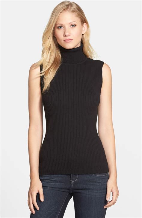 Vince Camuto Sleeveless Ribbed Turtleneck Sweater Nordstrom