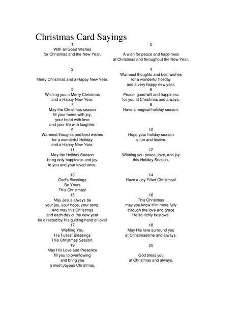christian christmas card sayings