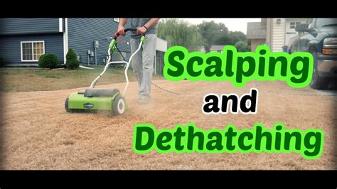 How to prepare lawn for dethatching. Scalping and Dethatching After Killing The Lawn - Lawn Renovation Step 3 - YouTube