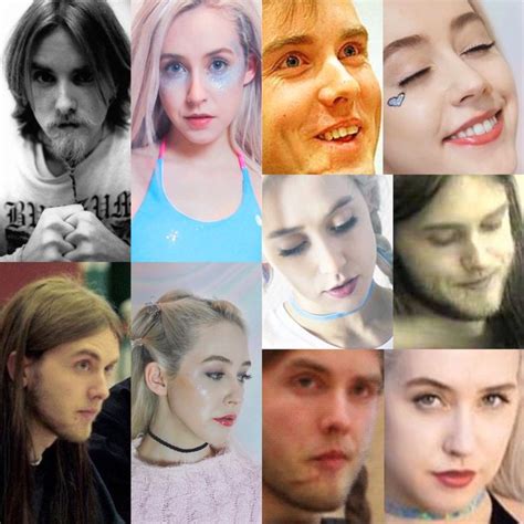 A Collage Of People With Different Facial Expressions And Hair Colors