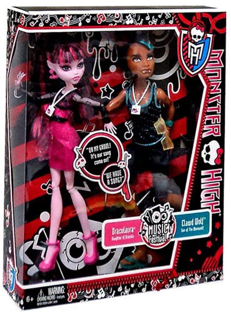 Monster High Music Festival Draculaura Clawd Wolf Exclusive 10 5 Doll 2 Pack Mattel Toys Toywiz