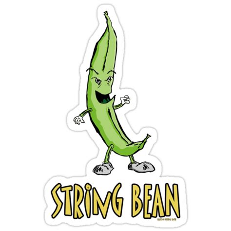 String Bean Stickers By Invisiblesmith Redbubble