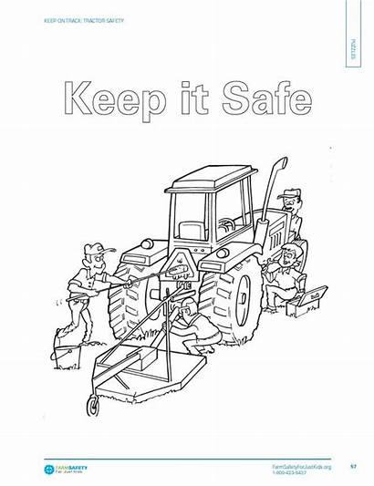 Safety Tractor Coloring Safe Agriculture Farm Keep
