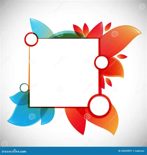 Color Abstract Vector Background Text Frame Stock Vector