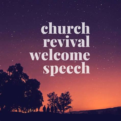Welcome Speeches For Church Revival Churchgistscom