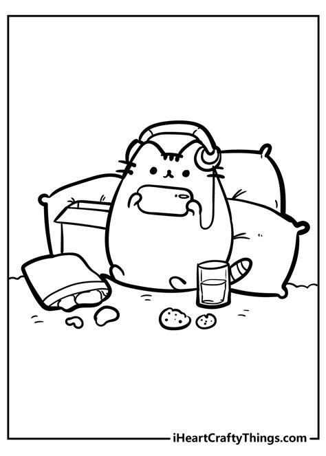 Pusheen Pie Coloring Pages