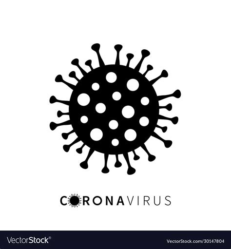 Coronavirus Covid Black Royalty Free Vector Image