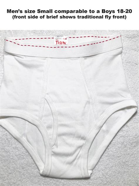 Tiger Underwear All White Men Es Double Seat Briefs And Red Etsy