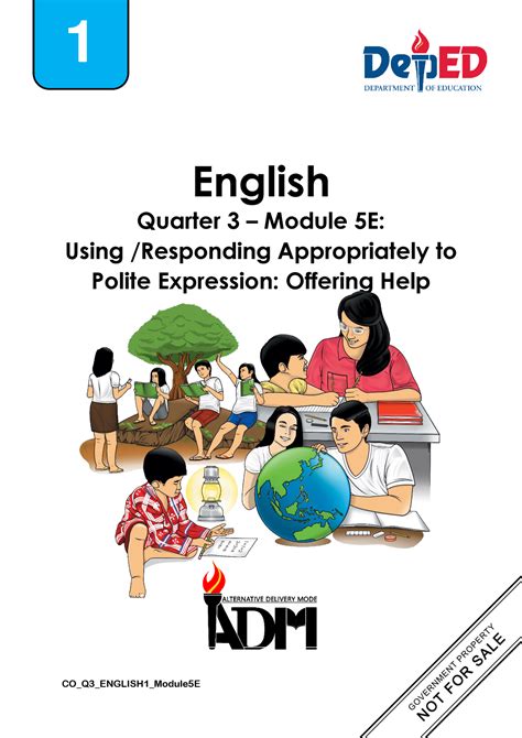 English 1 Q3 Module 5E - English Quarter 3 – Module 5E: Using