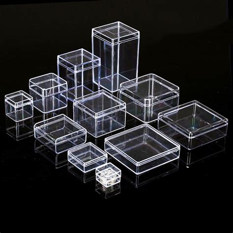 Transparent Clear Plastic Jewelry Box Organizer Case Diy Coins Earrings