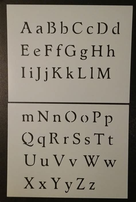 Lynchburg Font Alphabet 1 Tall Capital Letters 2 Sheet Stencil Se