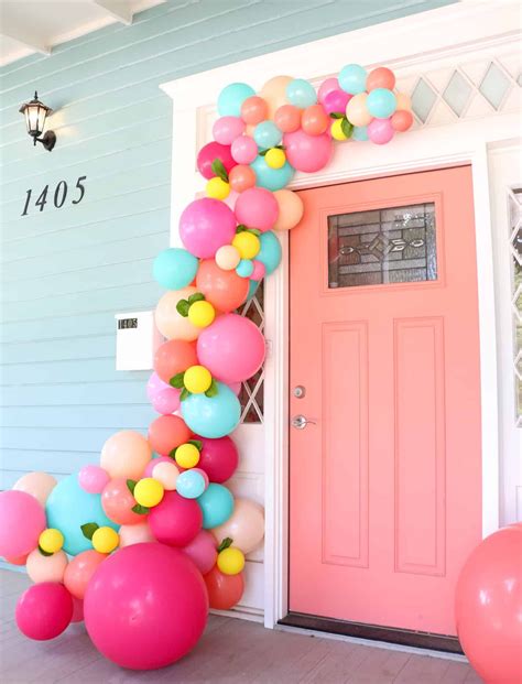Make A Balloon Garland For Your Front Door A Beautiful Mess Craft