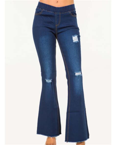 Distressed Flare Jeans Trader Ricks For The Artful Woman
