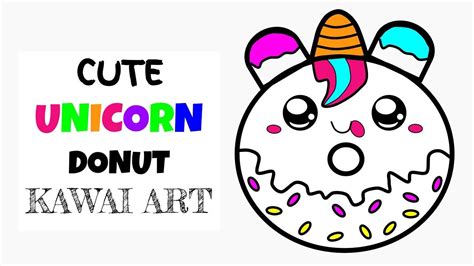 How To Draw A Cute Unicorn Donut Drawing Digital Step By Step