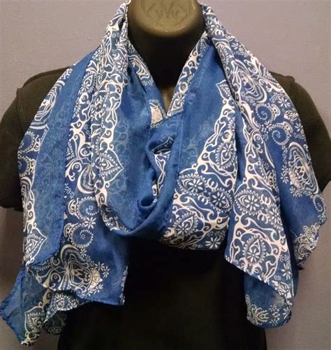 Blue And White Paisley Scarf The Marble Faun Books And Ts