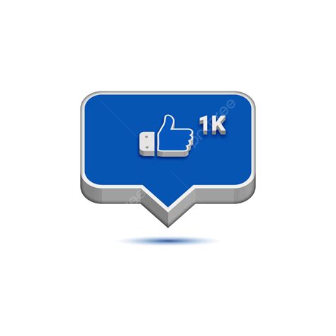 Facebook Like Button Clipart Hd Png Like Facebook 3d Isolated Button