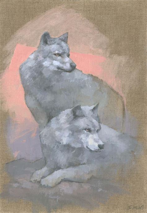 Paintings Of Wolves 73 For Sale On 1stdibs