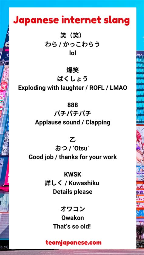 ‘lol In Japanese And More Japanese Internet Slang You Must Know Team Japanese