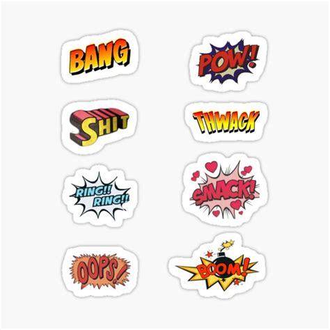 Vintage Comic Book Callouts Sticker For Sale By Sid1497 Redbubble