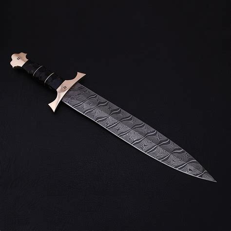 Damascus Dagger Bk0158 Black Forged Knives Touch Of Modern