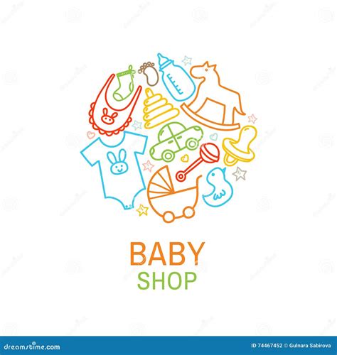 Plantilla Del Logotipo Del Vector De La Tienda Del Bebé Ilustración Del