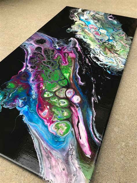 Abstract Acrylic Flow Painting Etsy Flow Painting Acrylic Pouring