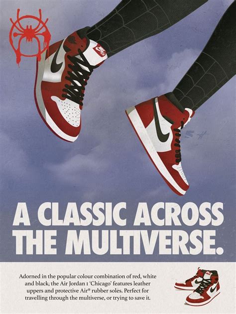 An Air Jordan 1 Advertisement Featuring The Chicago Colourway Worn By