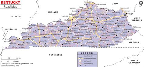 Kentucky Road Map Kentucky Highway Map