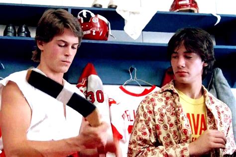 Reeves is known for his roles in bill & ted's excellent adventure, speed, point break, and the matrix trilogy as neo. Rob Lowe and Keanu Reeves in Youngblood, 1986. | Keanu ...