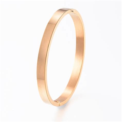 Fashion Simple 304 Stainless Steel Bangles Jewelry For Women Girl