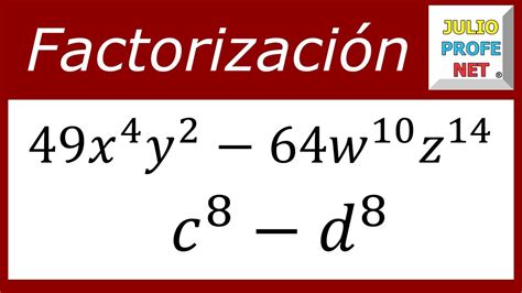 FactorizaciÓn De Una Diferencia De Cuadrados Youtube