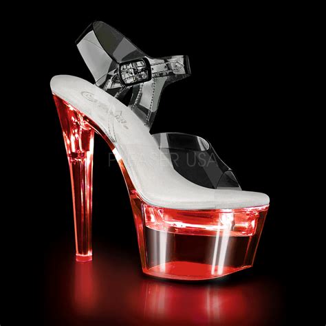 Pleaser Flashdance 708 Clear In Sexy Heels And Platforms 7995
