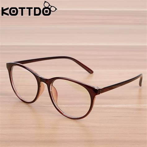 Kottdo Vintage Round Women Optical Myopia Eyeglasses Frame Men Retro Computer Eye Glasses Frames