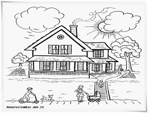 Kreasi Unik Gambar Mewarnai Rumah Padang untuk Anak-Anak – Ayo Mewarnai