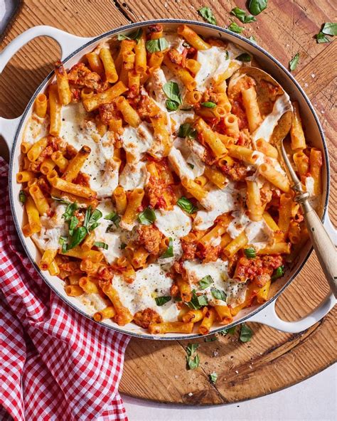 Cheesy Chicken Sausage Pasta Bake What S Gaby Cooking