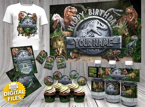 Dinosaur Birthday KIT Backdrop Jurassic World Birthday Banner Etsy