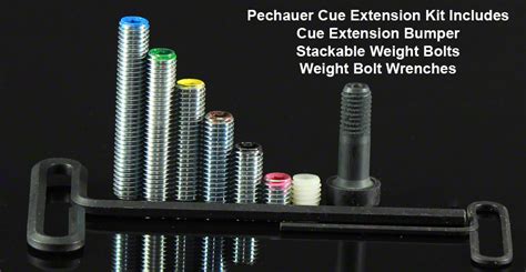 Pechauer Pool Cue Extension With Weight Kit Massé Billiards