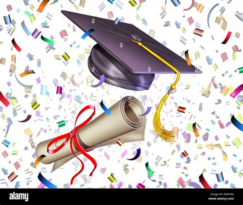 Graduation Education Celebration Ceremony As A Mortar Board Or Stock