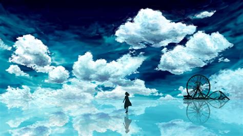 Anime Blue Sky Hd Wallpaper Background Image 1920x1080