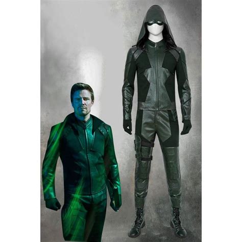 Green Arrow Season 8 Oliver Queen Cosplay Costume Lance